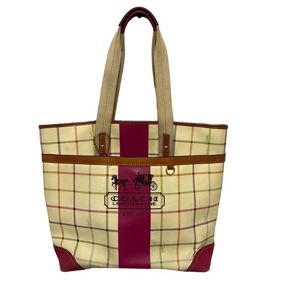 Coach Handbags - Coach Heritage Tattersall Plaid Shoulder Bag With Dust Bag